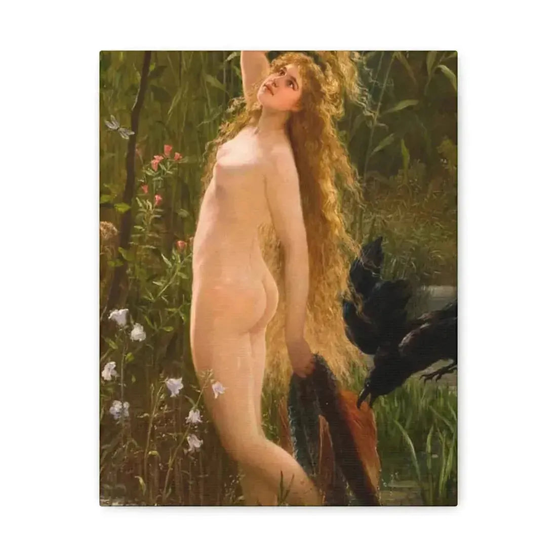 Gustave Graef (1821-1895) Die Meerjungfrau - Canvas Wall Art - The Sticker Space