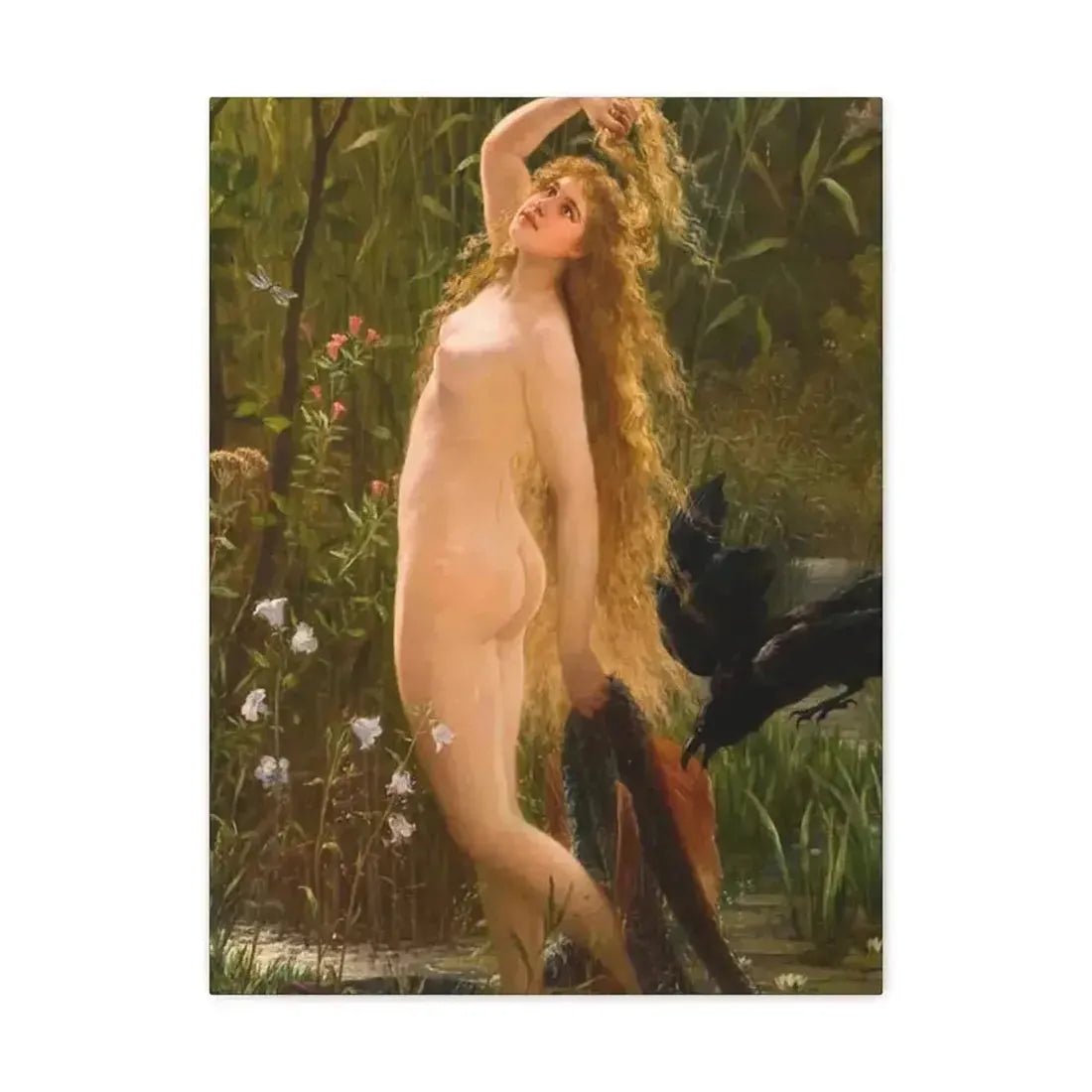 Gustave Graef (1821-1895) Die Meerjungfrau - Canvas Wall Art - The Sticker Space