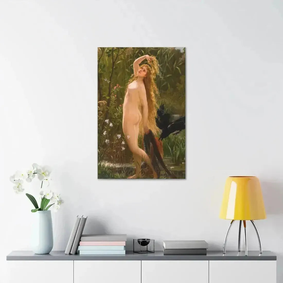 Gustave Graef (1821-1895) Die Meerjungfrau - Canvas Wall Art - The Sticker Space