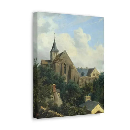 Gustave Leprince (1810-1837) View of the Graville Priory - Canvas Wall Art - The Sticker Space