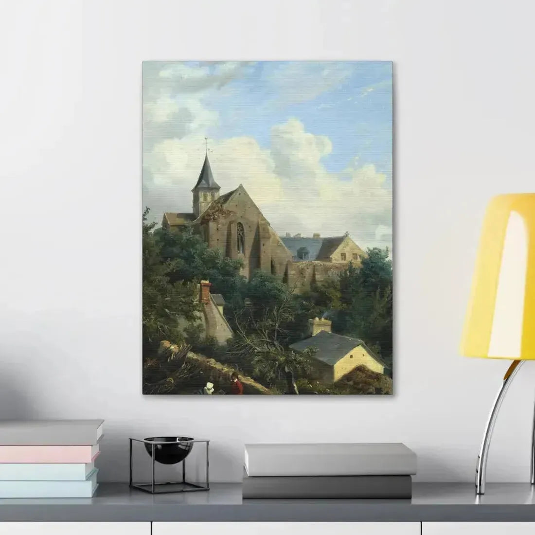 Gustave Leprince (1810-1837) View of the Graville Priory - Canvas Wall Art - The Sticker Space