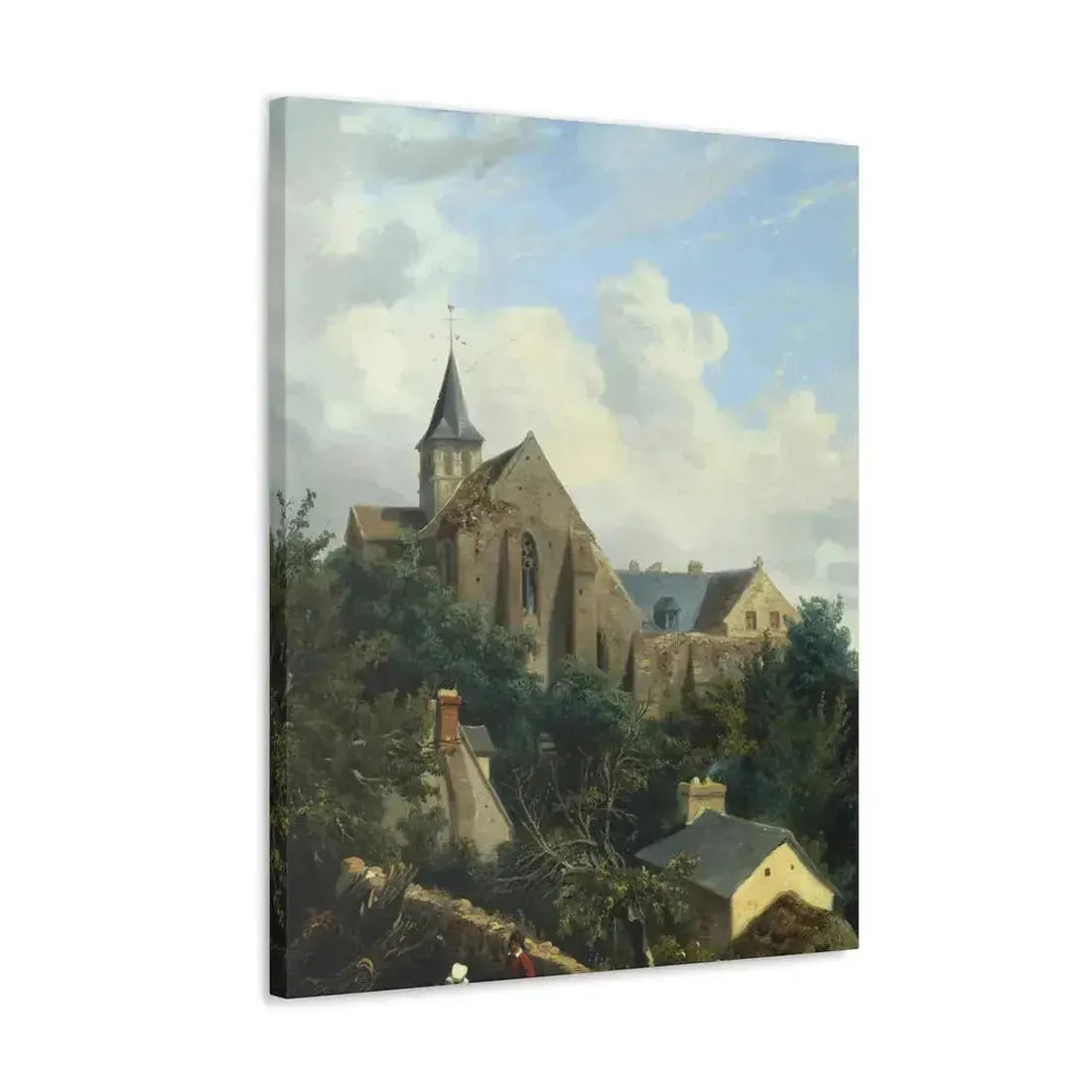 Gustave Leprince (1810-1837) View of the Graville Priory - Canvas Wall Art - The Sticker Space