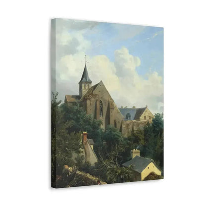 Gustave Leprince (1810-1837) View of the Graville Priory - Canvas Wall Art - The Sticker Space