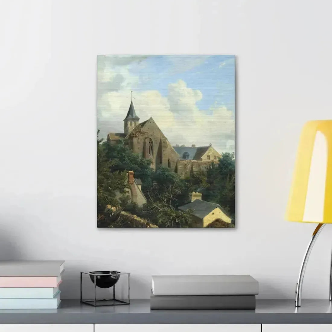 Gustave Leprince (1810-1837) View of the Graville Priory - Canvas Wall Art - The Sticker Space