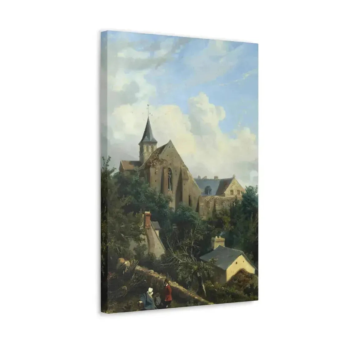 Gustave Leprince (1810-1837) View of the Graville Priory - Canvas Wall Art - The Sticker Space