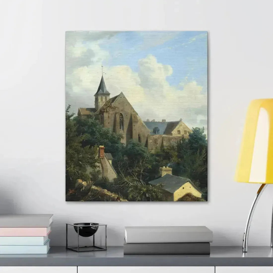 Gustave Leprince (1810-1837) View of the Graville Priory - Canvas Wall Art - The Sticker Space