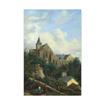 Gustave Leprince (1810-1837) View of the Graville Priory - Canvas Wall Art - The Sticker Space