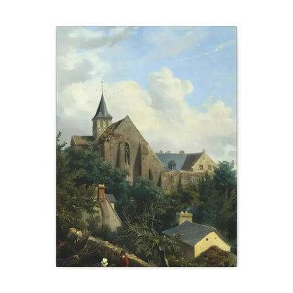 Gustave Leprince (1810-1837) View of the Graville Priory - Canvas Wall Art - The Sticker Space