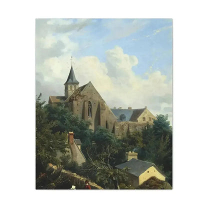 Gustave Leprince (1810-1837) View of the Graville Priory - Canvas Wall Art - The Sticker Space
