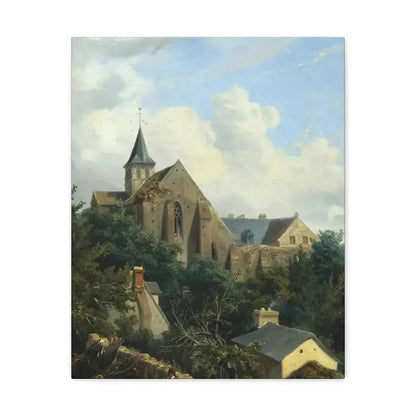 Gustave Leprince (1810-1837) View of the Graville Priory - Canvas Wall Art - The Sticker Space