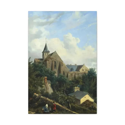 Gustave Leprince (1810-1837) View of the Graville Priory - Canvas Wall Art - The Sticker Space
