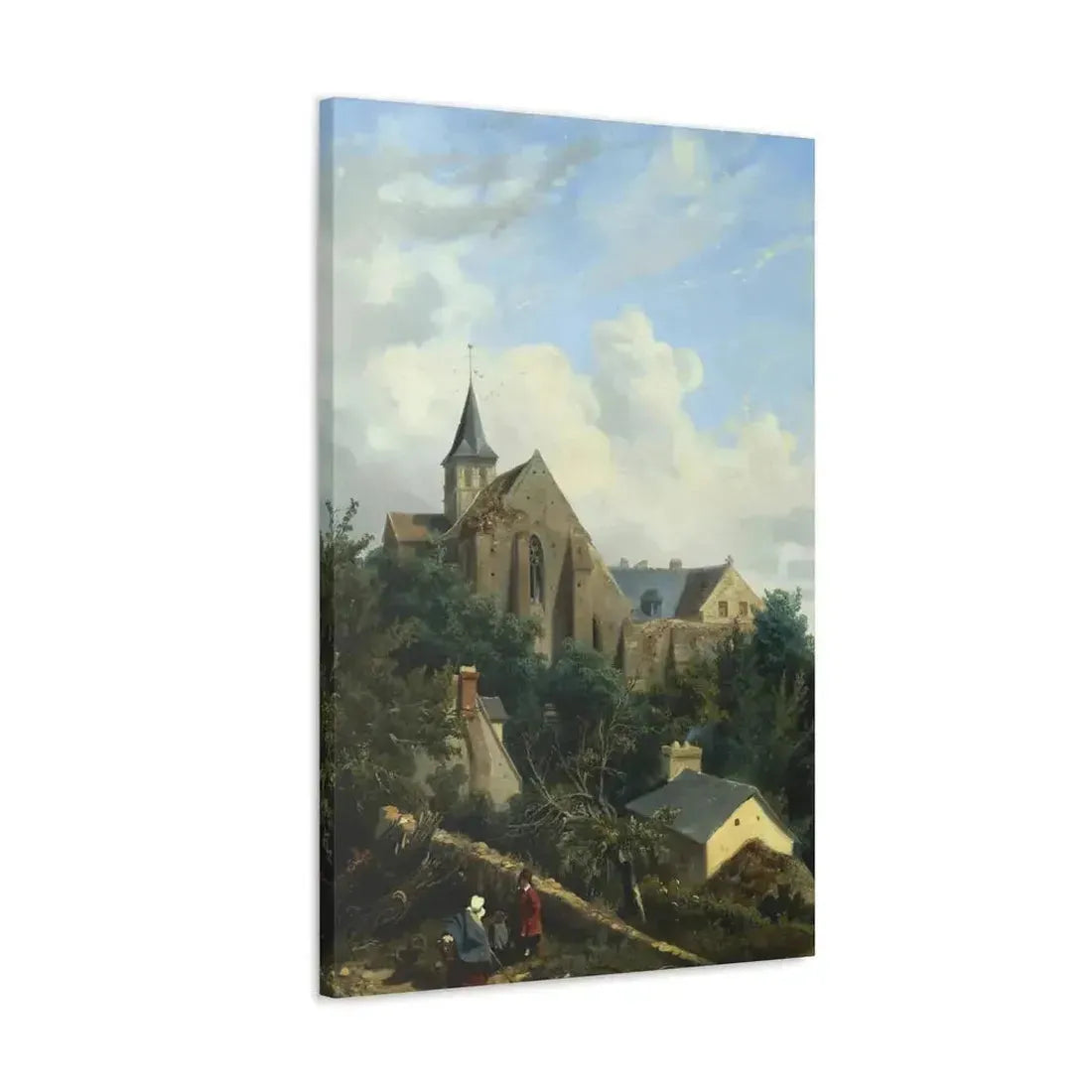 Gustave Leprince (1810-1837) View of the Graville Priory - Canvas Wall Art - The Sticker Space