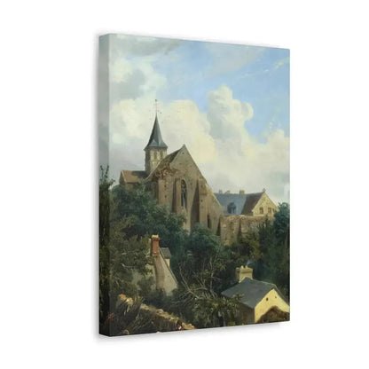 Gustave Leprince (1810-1837) View of the Graville Priory - Canvas Wall Art - The Sticker Space