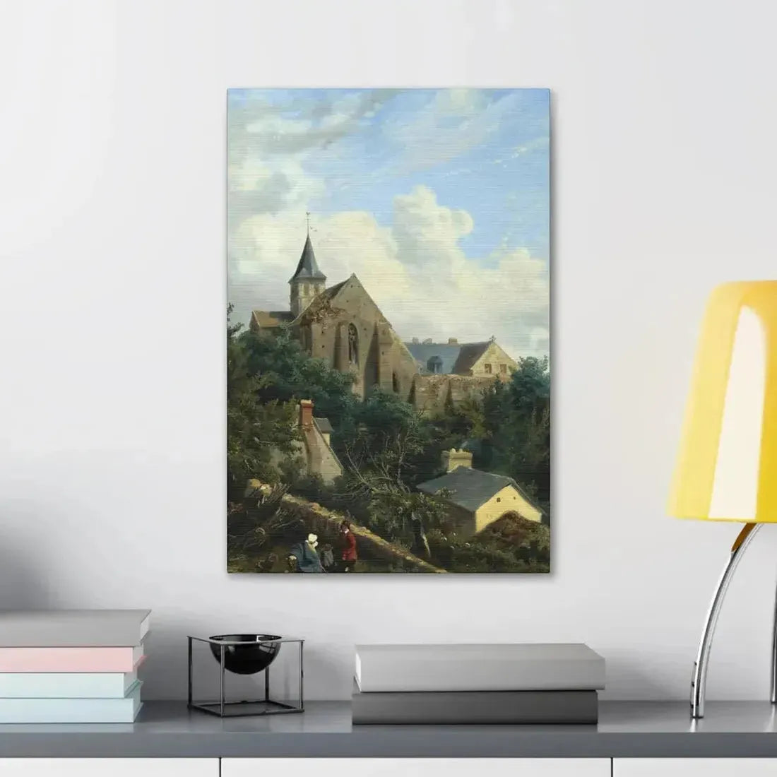 Gustave Leprince (1810-1837) View of the Graville Priory - Canvas Wall Art - The Sticker Space