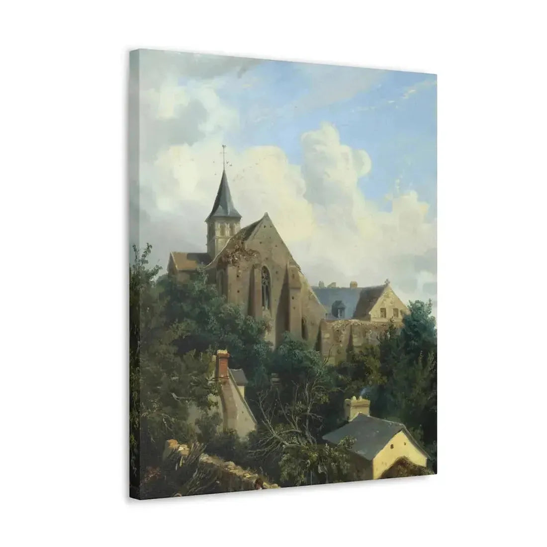 Gustave Leprince (1810-1837) View of the Graville Priory - Canvas Wall Art - The Sticker Space