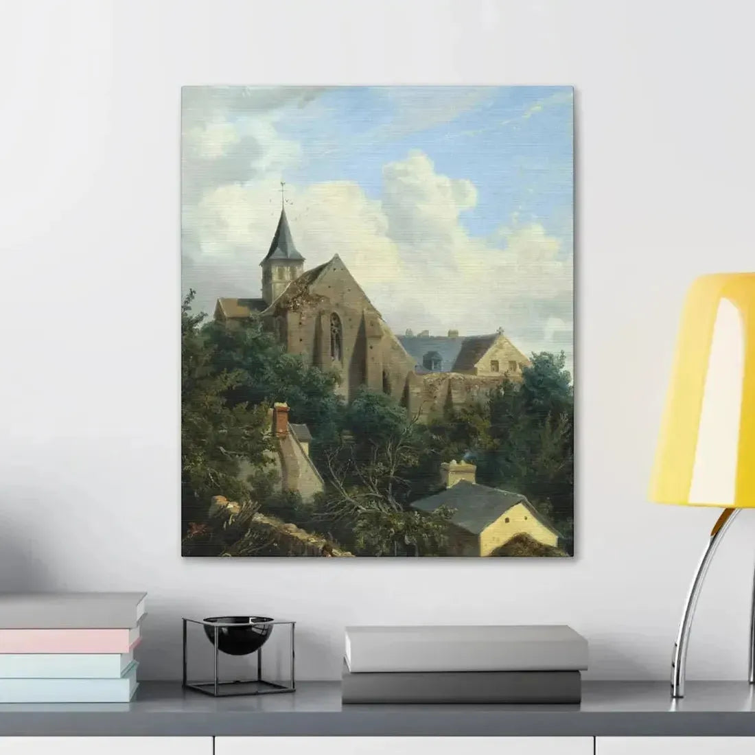 Gustave Leprince (1810-1837) View of the Graville Priory - Canvas Wall Art - The Sticker Space