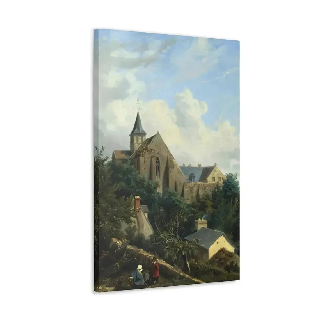 Gustave Leprince (1810-1837) View of the Graville Priory - Canvas Wall Art - The Sticker Space