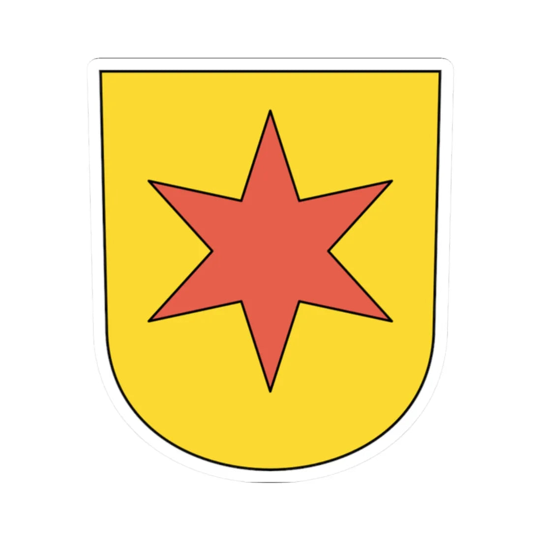 Gutenswil coat of arms (Switzerland) (Coat of Arms) STICKER Vinyl Kiss-Cut Decal 2 Inch White - The Sticker Space