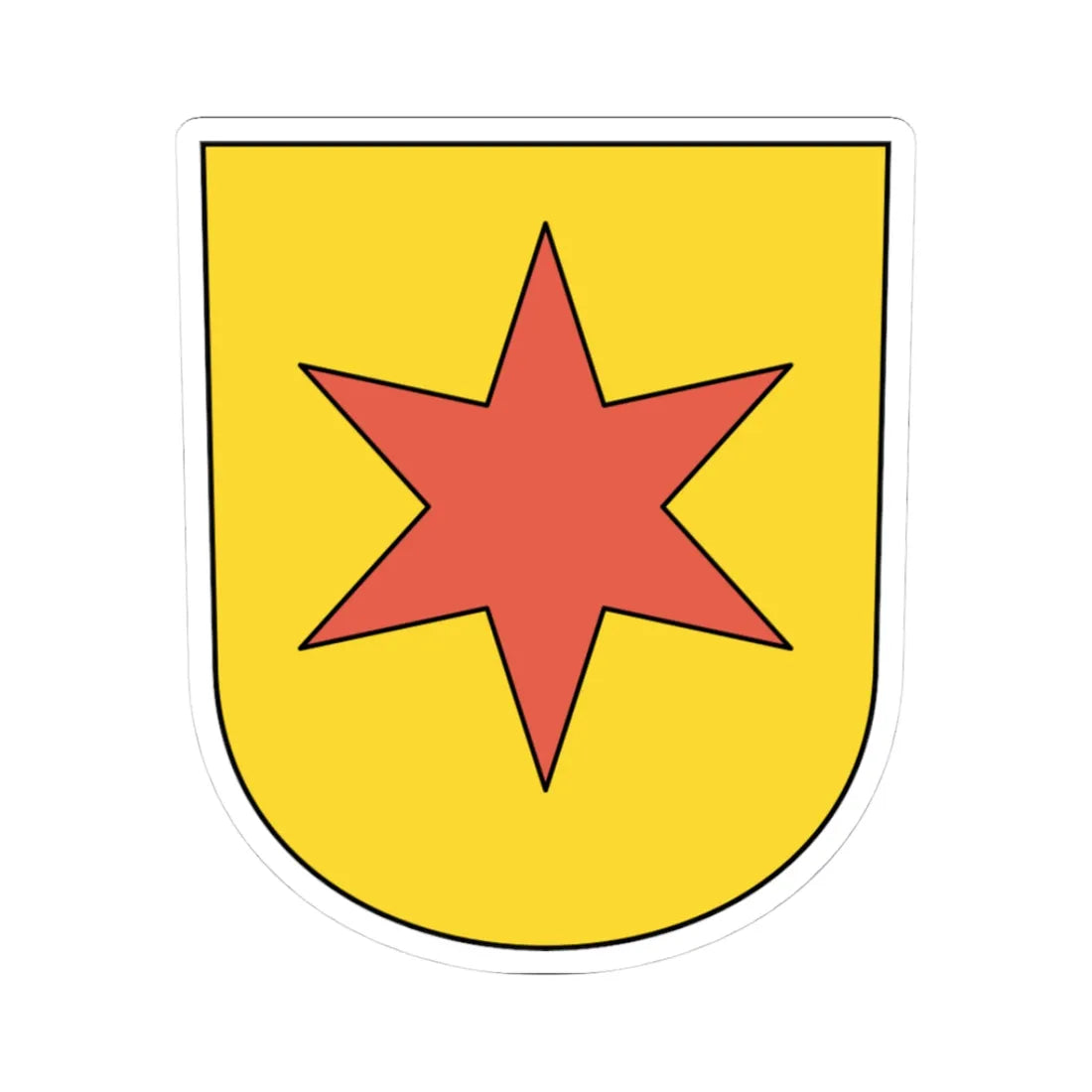 Gutenswil coat of arms (Switzerland) (Coat of Arms) STICKER Vinyl Kiss-Cut Decal 3 Inch White - The Sticker Space