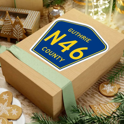 Guthrie County Route N46 IA (Iowa) (Road Sign) STICKER Vinyl Kiss-Cut Decal - The Sticker Space