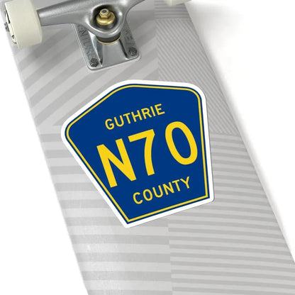 Guthrie County Route N70 IA (Iowa) (Road Sign) STICKER Vinyl Kiss-Cut Decal - The Sticker Space