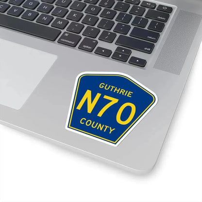 Guthrie County Route N70 IA (Iowa) (Road Sign) STICKER Vinyl Kiss-Cut Decal - The Sticker Space