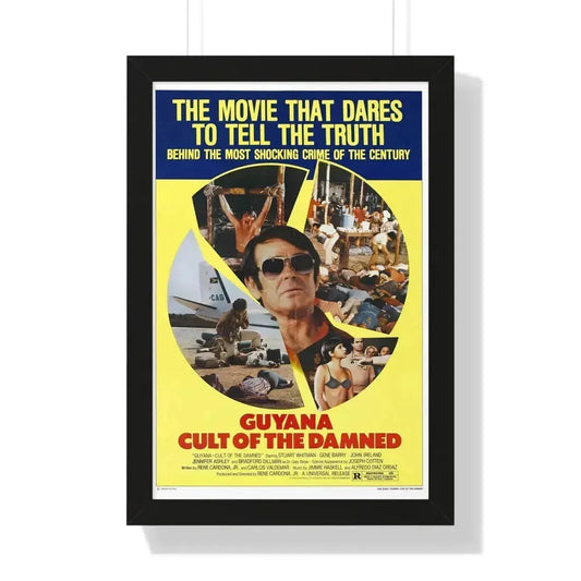 GUYANA CULT OF THE DAMNED 1979 - Framed Movie Poster 16″ x 24″ Black - The Sticker Space