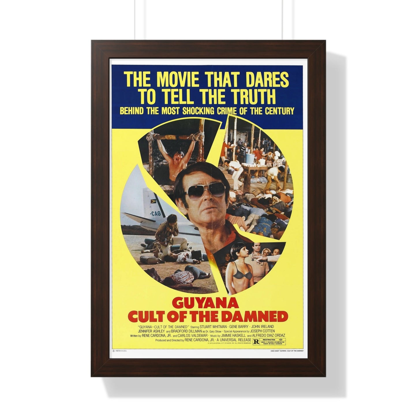 GUYANA CULT OF THE DAMNED 1979 - Framed Movie Poster-16″ x 24″-The Sticker Space