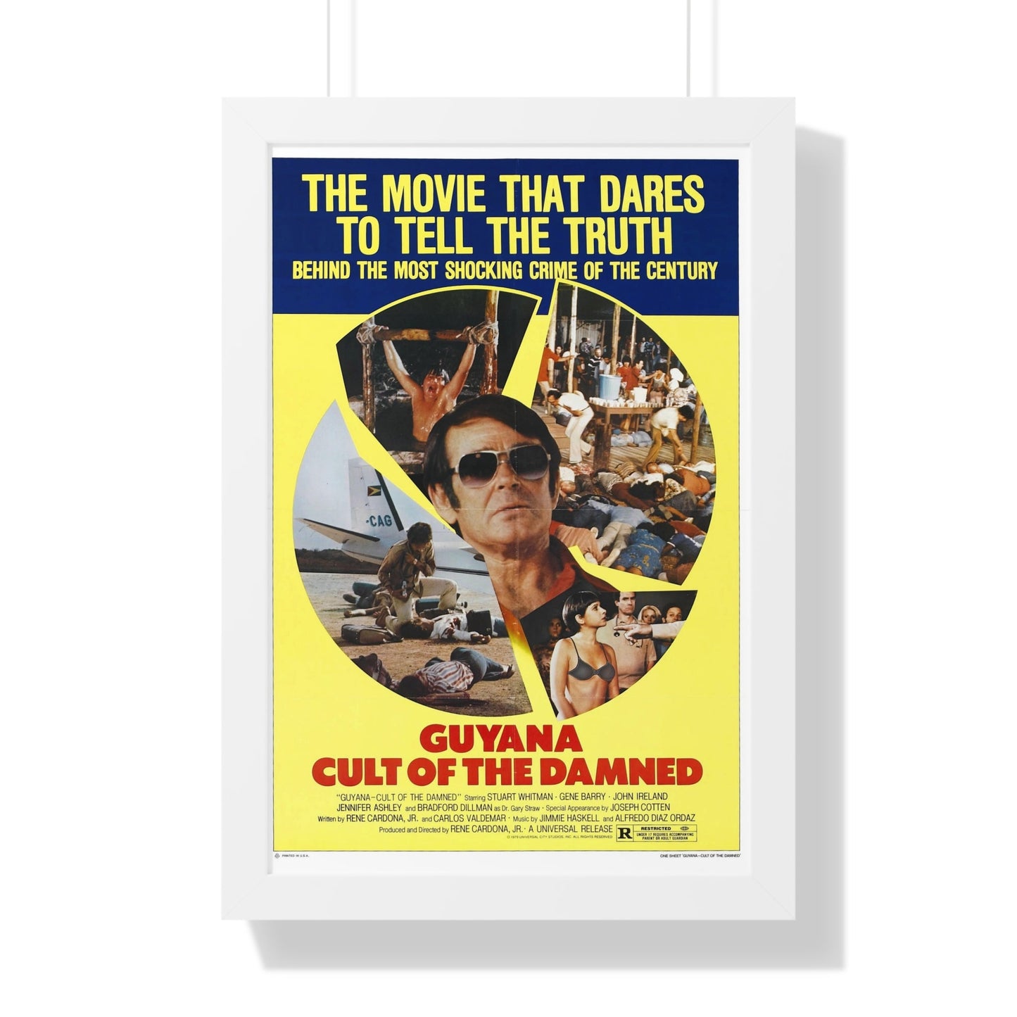 GUYANA CULT OF THE DAMNED 1979 - Framed Movie Poster-16″ x 24″-The Sticker Space