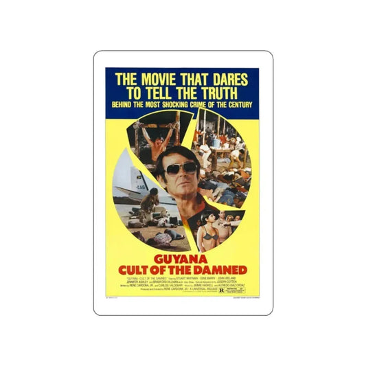 GUYANA CULT OF THE DAMNED 1979 Movie Poster STICKER Vinyl Die-Cut Decal 2 Inch - The Sticker Space