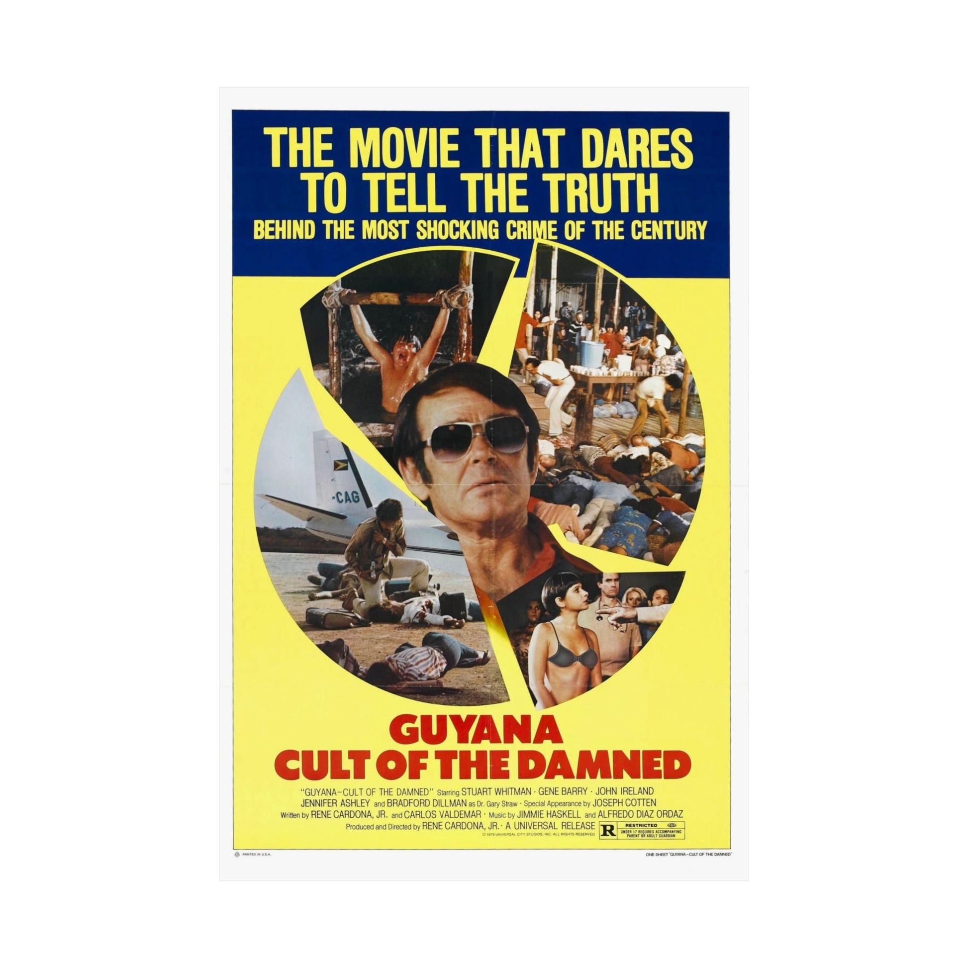 GUYANA CULT OF THE DAMNED 1979 - Paper Movie Poster-The Sticker Space