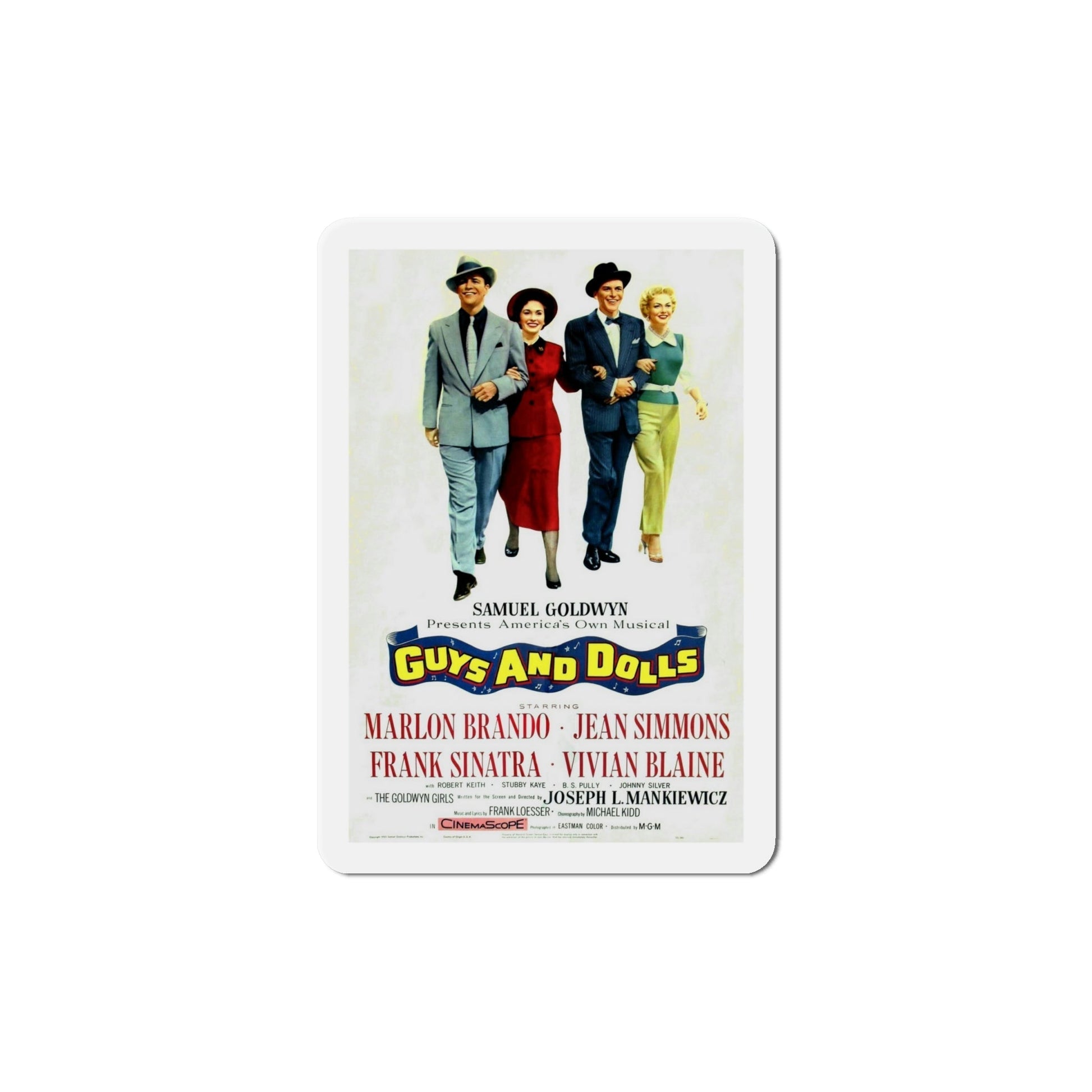 Guys and Dolls 1955 Movie Poster Die-Cut Magnet-6 Inch-The Sticker Space