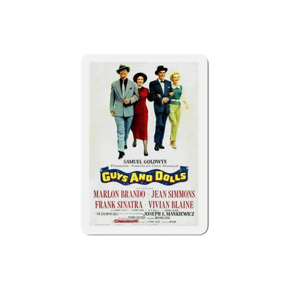 Guys and Dolls 1955 Movie Poster Refrigerator Magnet 3 Inch - The Sticker Space