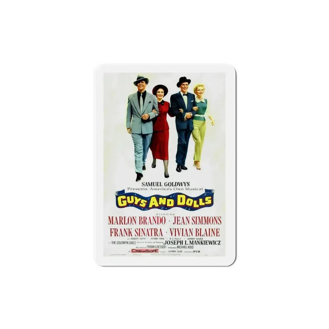 Guys and Dolls 1955 Movie Poster Refrigerator Magnet - The Sticker Space