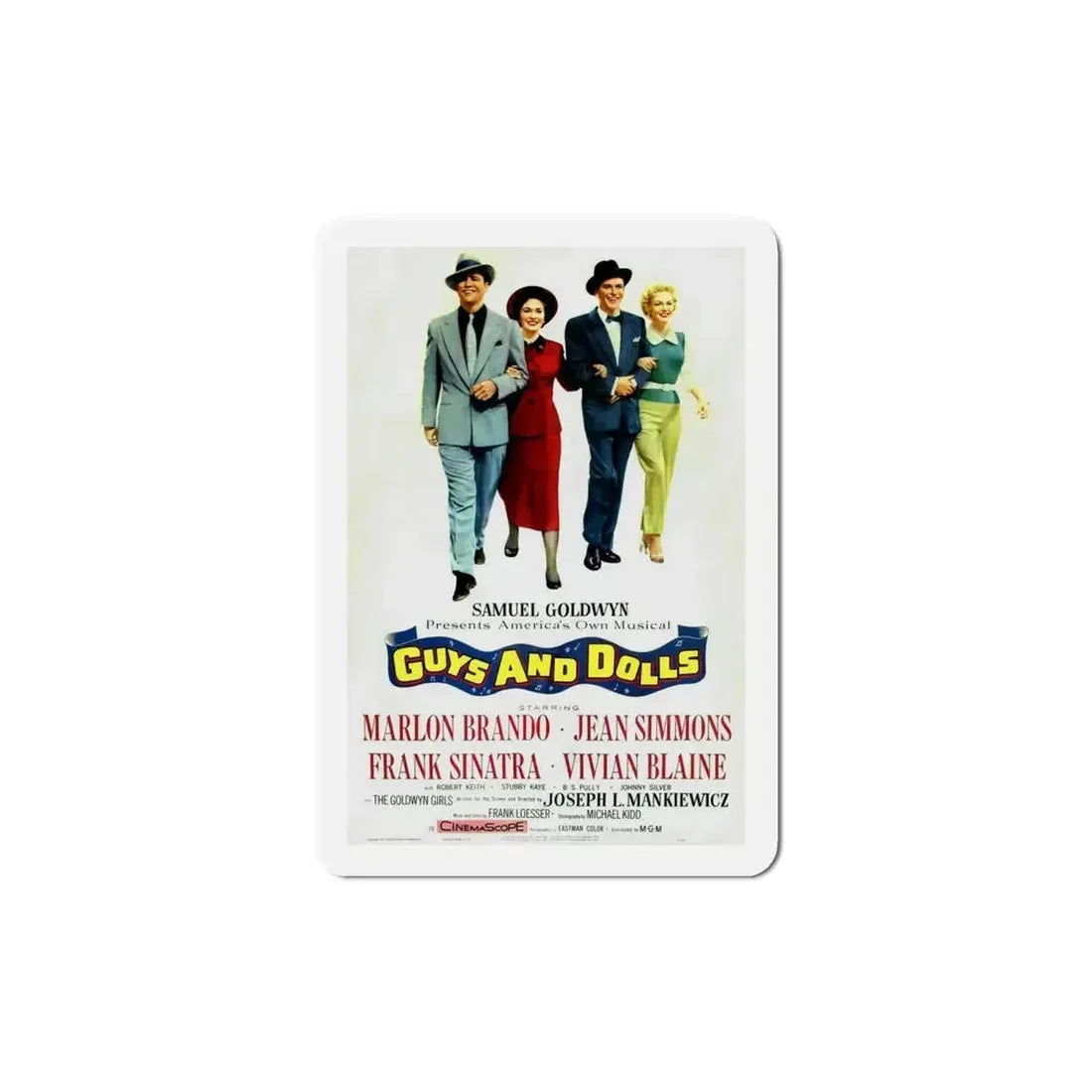 Guys and Dolls 1955 Movie Poster Refrigerator Magnet - The Sticker Space