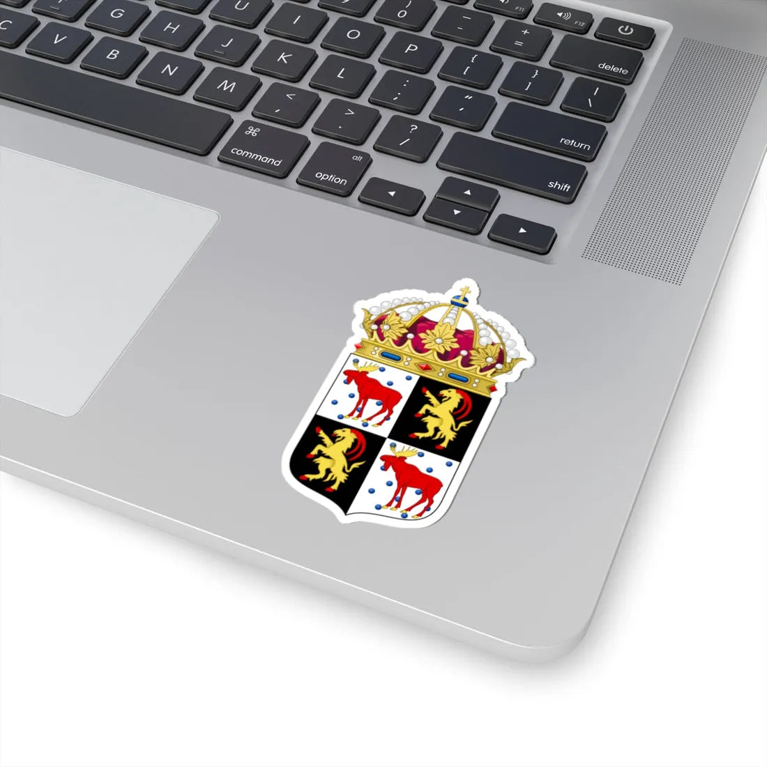 Gävleborgs län vapen crowned (Sweden) (Coat of Arms) STICKER Vinyl Kiss-Cut Decal - The Sticker Space