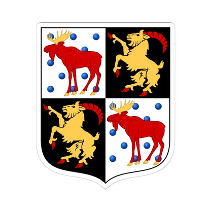Gävleborgs län vapen (Sweden) (Coat of Arms) STICKER Vinyl Kiss-Cut Decal 6 Inch White - The Sticker Space