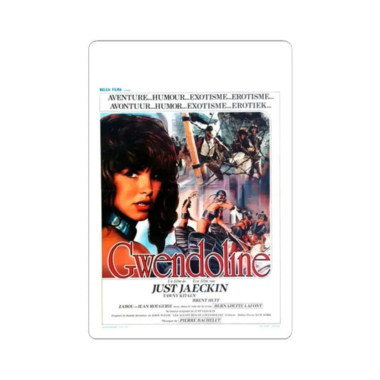 GWENDOLINE (FRENCH) 1984 Movie Poster - STICKER Vinyl Kiss-Cut Decal 2 Inch White - The Sticker Space