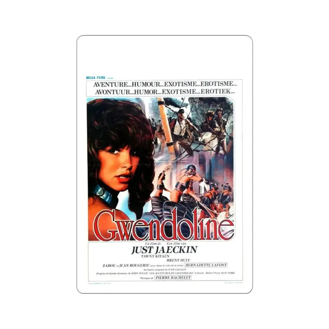 GWENDOLINE (FRENCH) 1984 Movie Poster - STICKER Vinyl Kiss-Cut Decal 3 Inch White - The Sticker Space