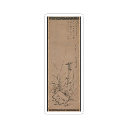 Gyokuen Bonpō - Orchids and Rock - late 14th–early 15th century v1 - STICKER Vinyl Kiss-Cut Decal