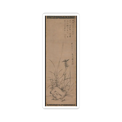 Gyokuen Bonpō - Orchids and Rock - late 14th–early 15th century v1 - STICKER Vinyl Kiss-Cut Decal