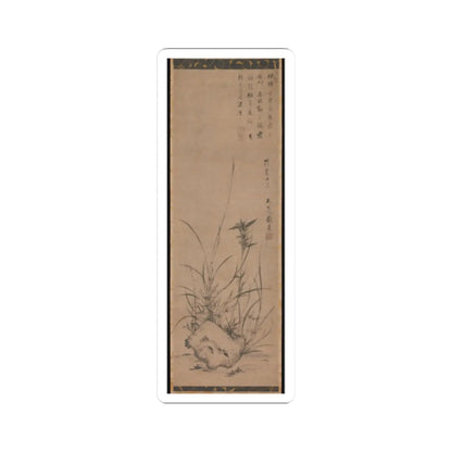 Gyokuen Bonpō - Orchids and Rock - late 14th–early 15th century v1 - STICKER Vinyl Kiss-Cut Decal