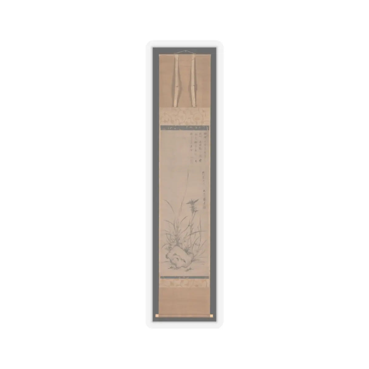 Gyokuen Bonpō - Orchids and Rock - late 14th–early 15th century v2 - STICKER Vinyl Kiss-Cut Decal