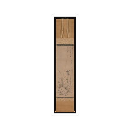 Gyokuen Bonpō - Orchids and Rock - late 14th–early 15th century v2 - STICKER Vinyl Kiss-Cut Decal