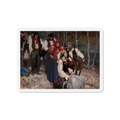 Gypsies Paused at a Clearing (Magazine Illustration) Refrigerator Magnet