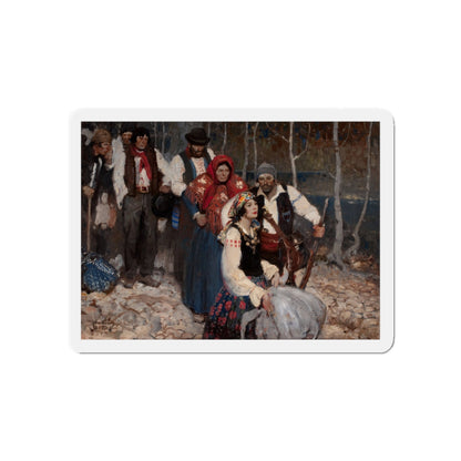 Gypsies Paused at a Clearing (Magazine Illustration) Refrigerator Magnet