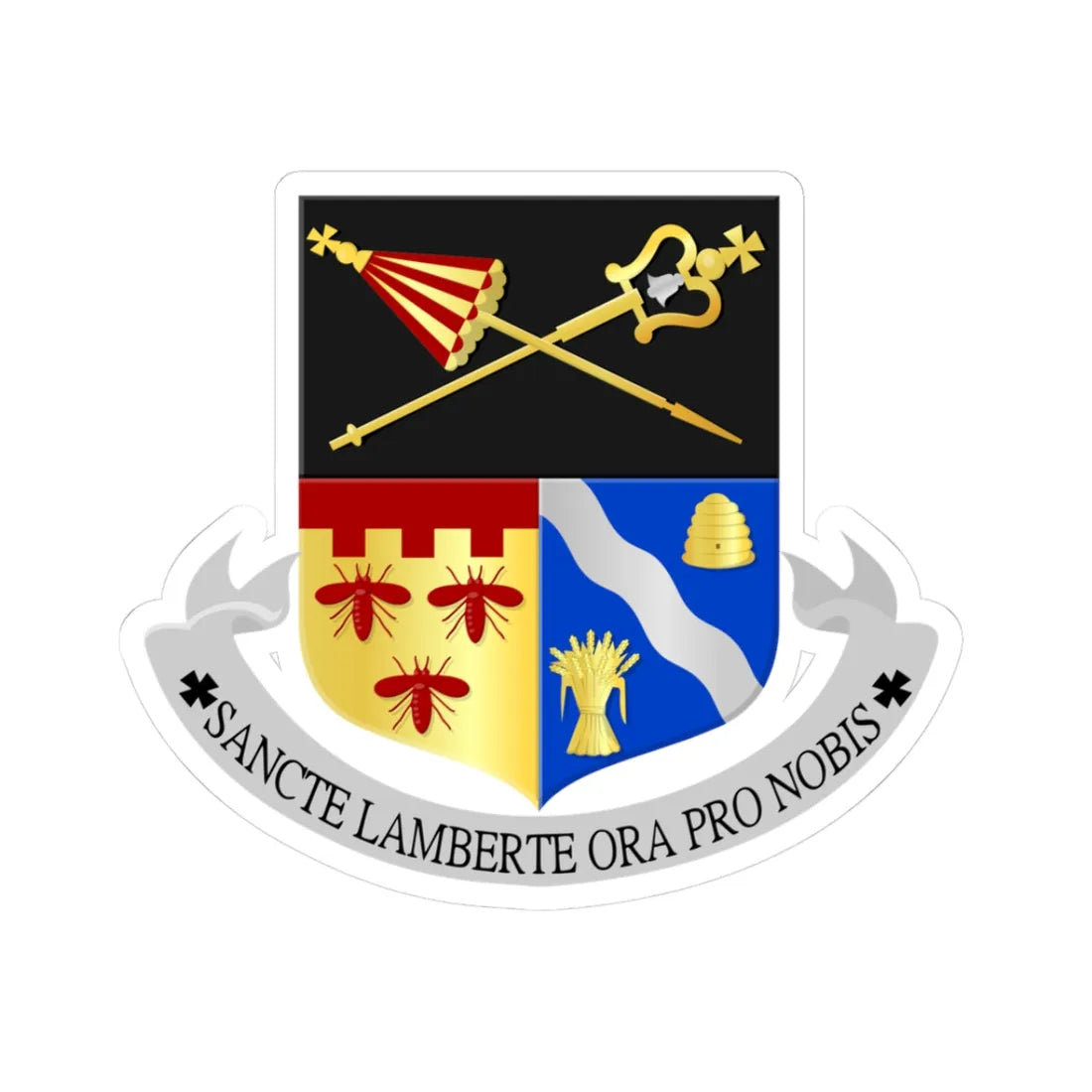H. Lambertus Hengelo (Netherlands) (Coat of Arms) STICKER Vinyl Kiss-Cut Decal 3 Inch White - The Sticker Space