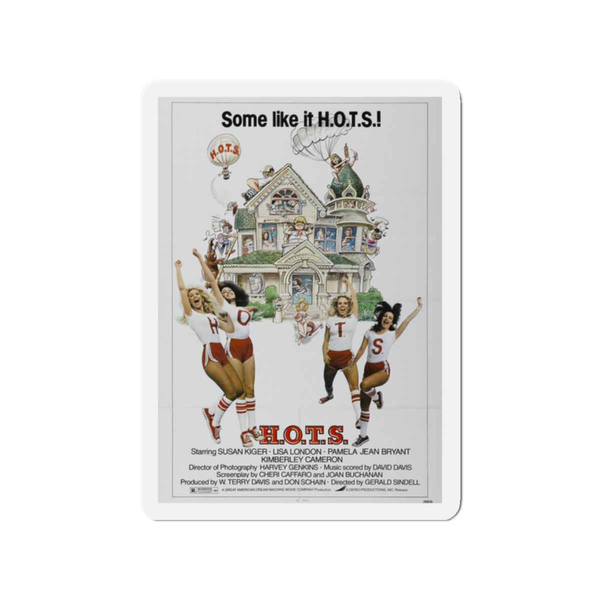 H.O.T.S. 1979 Movie Poster - Die-Cut Magnet-2" x 2"-The Sticker Space