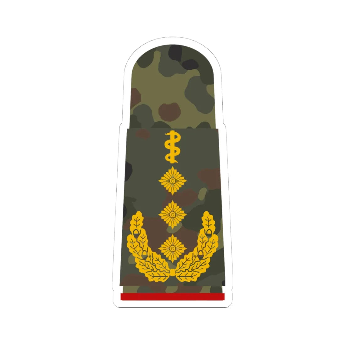 HA 5S5 63b Generaloberstabsarzt HMx L (Germany) (Military Rank) STICKER Vinyl Kiss-Cut Decal 4 Inch White - The Sticker Space
