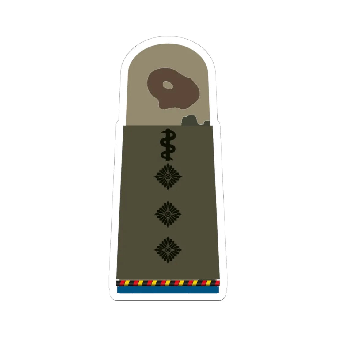 HA OS3 43b Stabsarzt d.R HLog HMx L (Military Rank) STICKER Vinyl Kiss-Cut Decal 4 Inch White - The Sticker Space